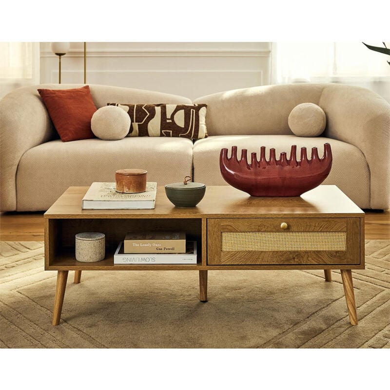 Goto - table basse - bois - 110 cm - bois