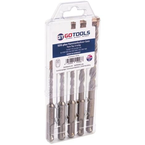 GOTOOLS SDS-plus Hammerbohrer-Satz Twin Tip 5-teilig GT81001 Made in Germany