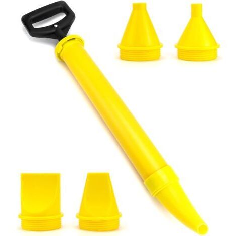 Gotrays – Pistolet à mortier manuel – 5 buses pour mortier de boue de chaux et ciment – Conception ergonomique en ABS et acier inoxydable