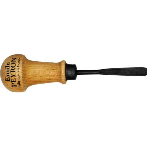 Gouge de sculpteur demi-creuse 8 mm - Manche bois - EMILE PEYRON - 116D