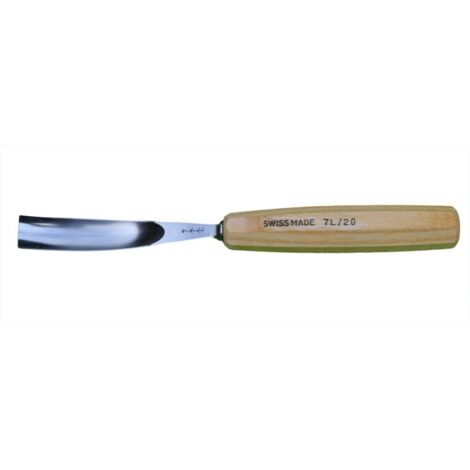 Gouge de sculpteur droite demi creuse 14 mm, manche bois - EMILE PEYRON - 116714