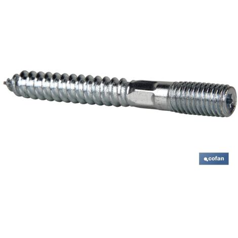 Goujon double fileté cofan m10x140 acier galvanisé torx