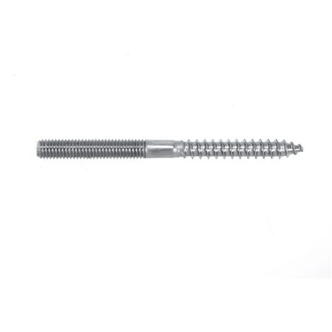 Goujon inox filetage bois et métrique conditionnement - 2 pcs, Dimension - 8 mm, Longueur - 80 mm