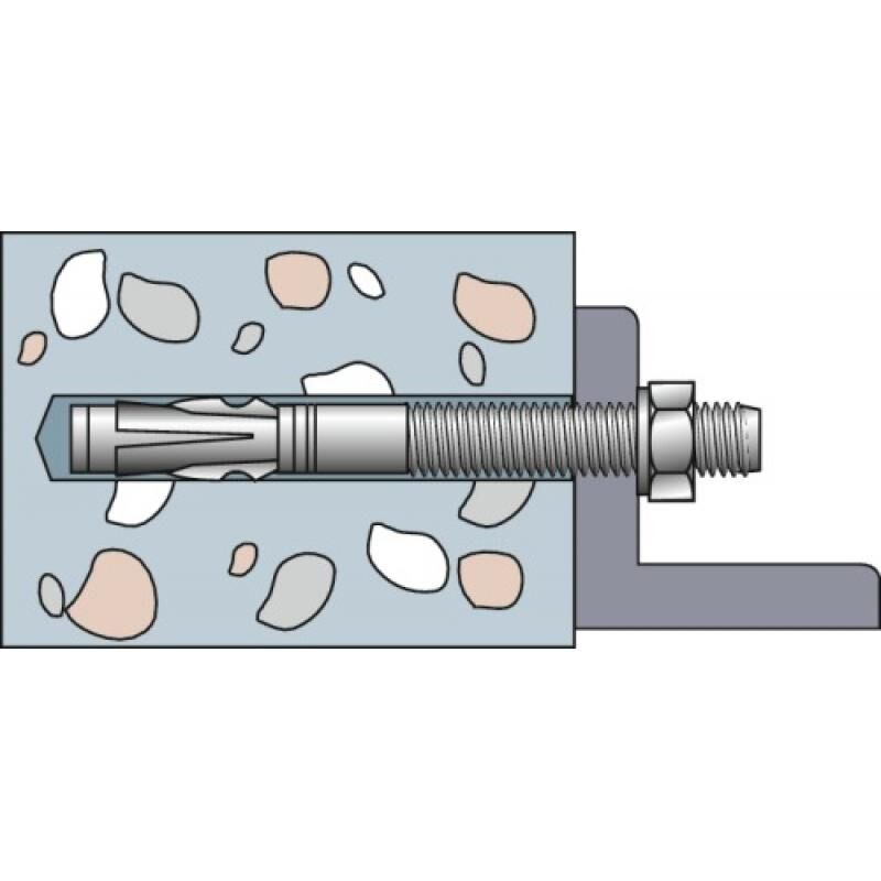 Goujons métalliques fbn ii électrozingué ø 12x86 mm en boîte de 20 Fischer