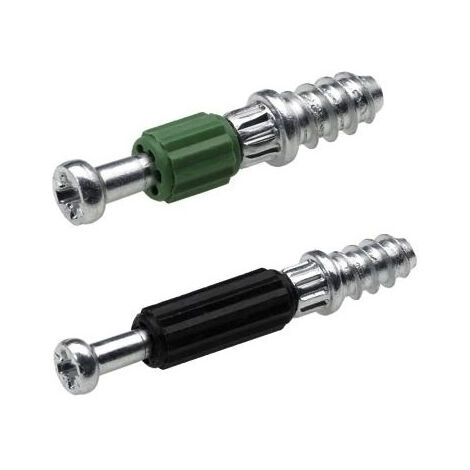 Goujon twister à visser - Décor : Noir - Modèle : DU 644 T - Type de filetage : M6 - HETTICH