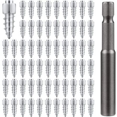 Goujons pour Pneus, 9mm Goujon Pneu pour Neige Clou pour Pneu avec Outil d'Installation pour Voiture Camion Moto Vélo Coffre VTT SUV Accessoires Auto (100 Pièces)