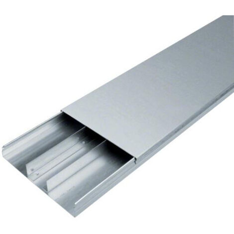 Goulotte acier 3 compartiments 38mm x 240mm pour sol béton HAGER UK240383