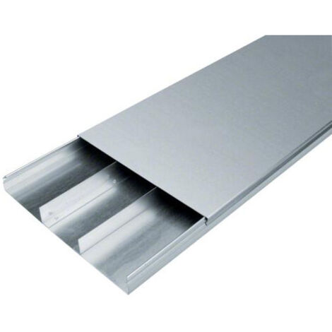 Goulotte acier 3 compartiments 38mm x 340mm pour sol béton HAGER UK340383