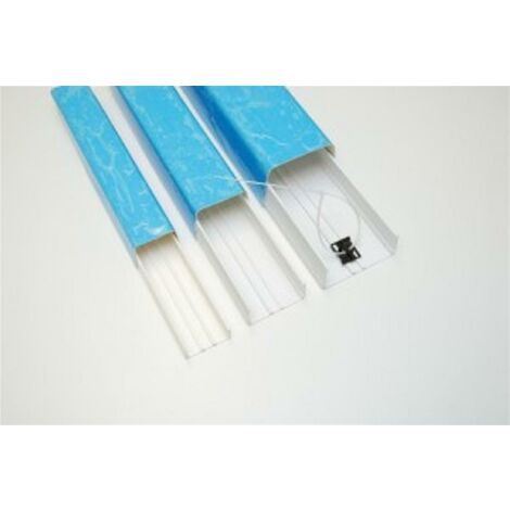 Mc Distribution – Goulotte Artica 80x60mm – Protection câbles PVC blanc – Longueur 2m pour installation murale – Compatible câbles électriques et données