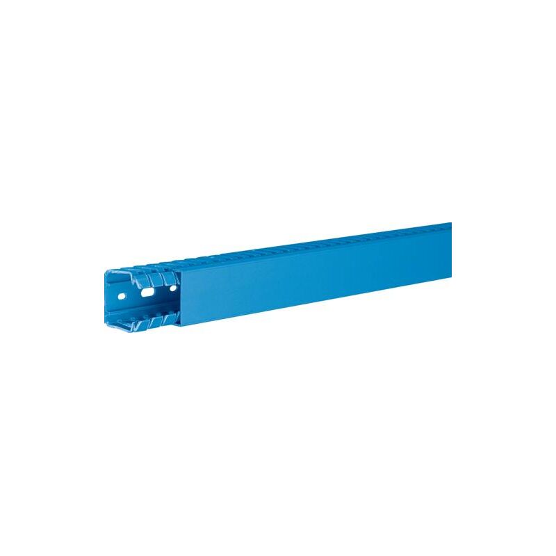 Goulotte de câblage complète BA7 prof 40mm l 40mm bleue Hager BA740040BL