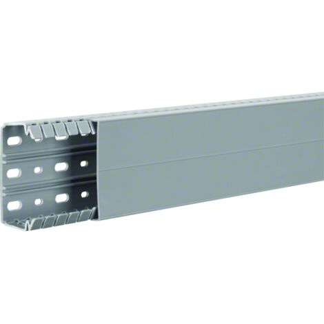Goulotte de câblage complète BA7 prof 40mm l 80mm RAL 7030 gris HAGER BA740080