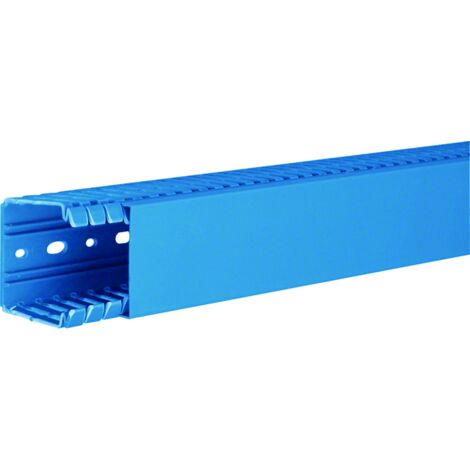 Goulotte de câblage complète BA7 prof 60mm l 60mm bleue HAGER BA760060BL