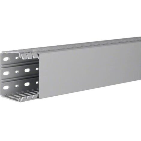 Goulotte de câblage complète BA7 prof 60mm l 80mm RAL 7030 gris HAGER BA760080
