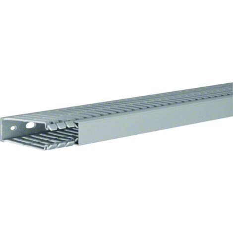 Goulotte de câblage complète BA7 prof 80mm l 25mm RAL 7030 gris HAGER BA780025