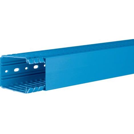 Goulotte de câblage complète BA7 prof 80mm l 60mm bleue HAGER BA780060BL