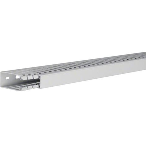 Goulotte de câblage sans halogène en PC-ABS beha-set l 25mm x p 60mm gris clair HAGER HA760025