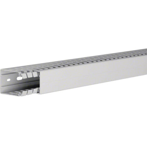 Goulotte de câblage sans halogène en PC-ABS beha-set l 40mm x p 60mm gris clair HAGER HA760040