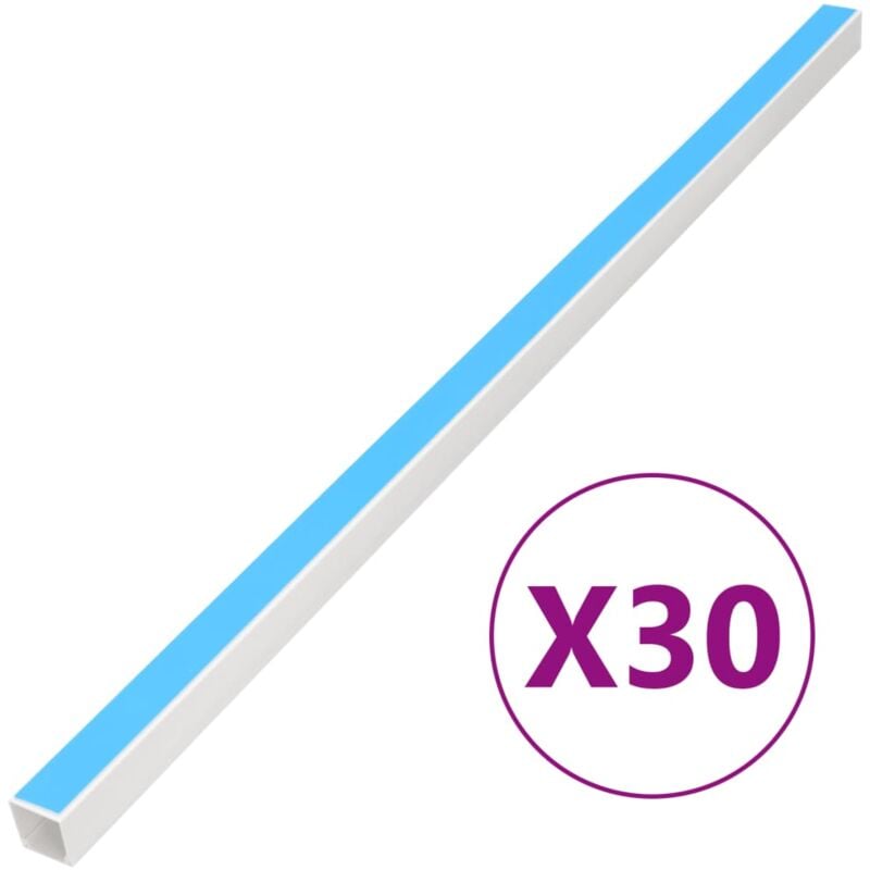 Vidaxl - Goulotte de câble auto-adhésive 25x16 mm 30 m pvc