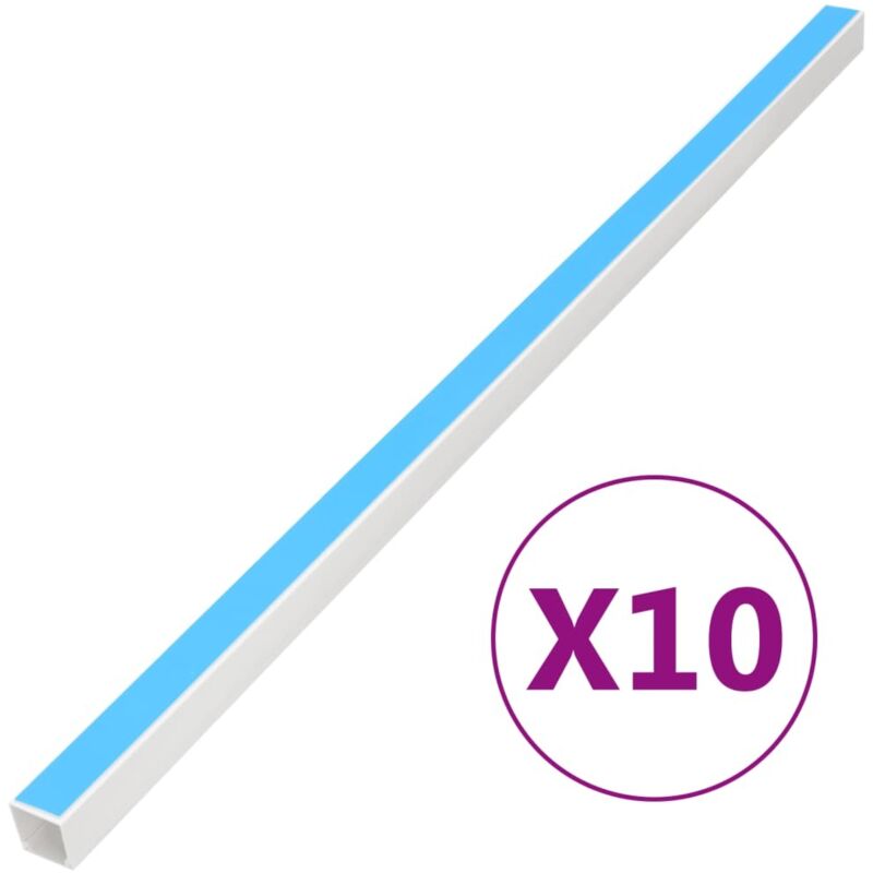 Vidaxl - Goulotte de câble auto-adhésive 10x10 mm 10 m pvc