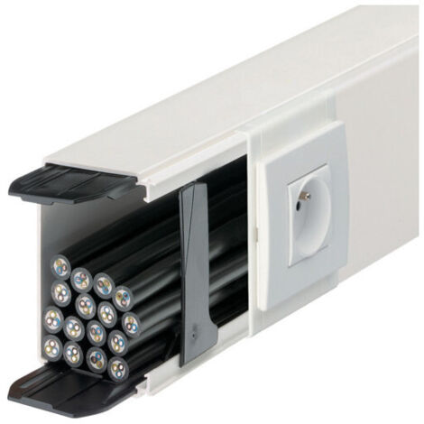 Goulotte de distribution cloisonnable lifea LFF 40x90mm PVC Blanc