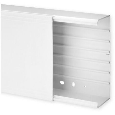 Goulotte de distribution TA-G 200x80mm - Barre de 2m - 1 compartiment - Blanc