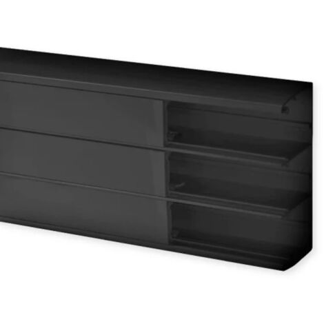 Goulotte d'installation clip45 TerCia TA-C45 164x55 3 compartiments noire IBOCCO B45117