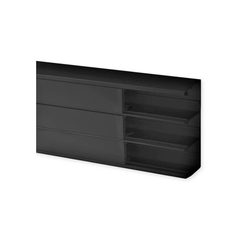 Goulotte d'installation clip45 TerCia TA-C45 164x55 3 compartiments noire ibocco B45117