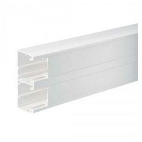 Goulotte d'installation TA-C45 134x55mm - Barre de 2m - 2 compartiments - Blanc