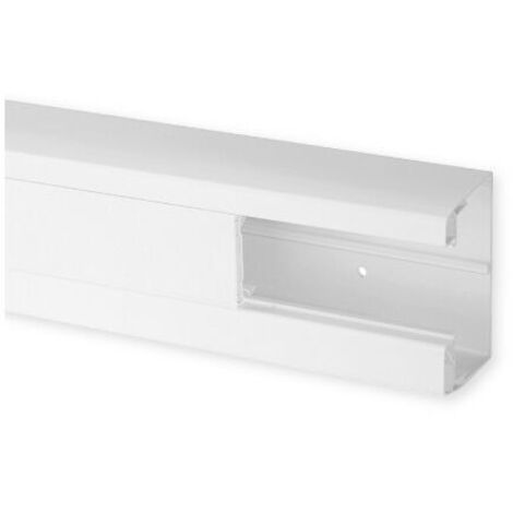 Goulotte d'installation TA-C45 90x55mm - Barre de 2m - 1 compartiment - Blanc