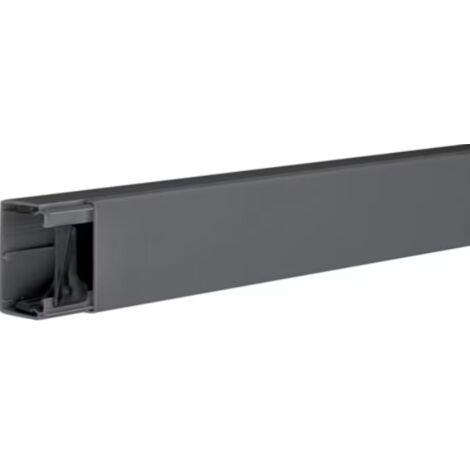 Goulotte électrique PVC 40x60mm noir 2m – Résistance IK06 – Degré de protection IP30 – Fixation murale ou plafond – Tehalit