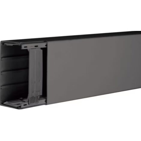 Goulotte électrique PVC 60x110mm noir 2m – Résistance aux chocs IK06 – Degré de protection IP30 – Pour espaces confinés – Tehalit
