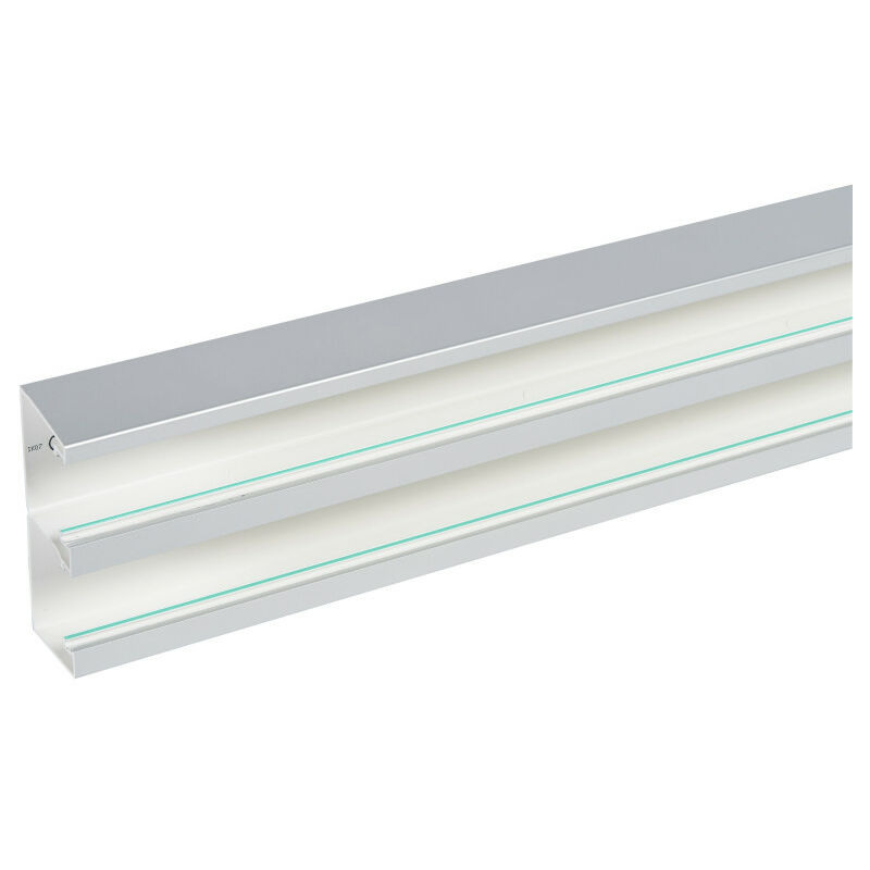 Goulotte Logix 45 - 130x50 - 2 compartiment -2m-Livré sans couvercle-PVC Alumnic (68334)