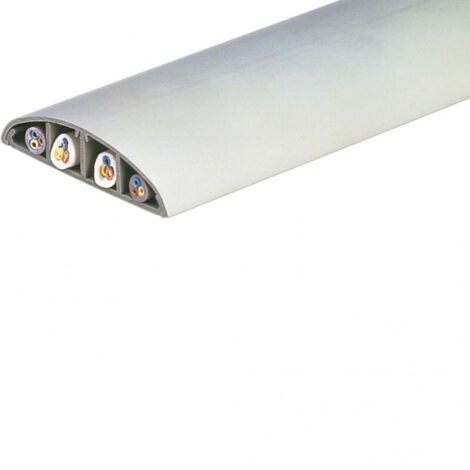 Goulotte passage de plancher officea PVC rigide h 18 x l75 RAL 7035 gris clair HAGER SL1807507035