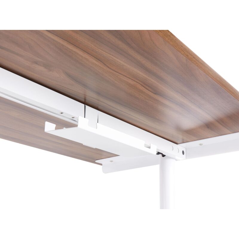 Beliani - Goulotte Passe Câbles pour Bureau Manuel ajustable en Métal Blanc Tracie