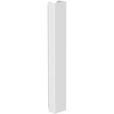 Goulotte passe-câbles verticale de bureau 35 cm – Installation magnétique – Pour gestion discrète des câbles – Blanc – Kimex