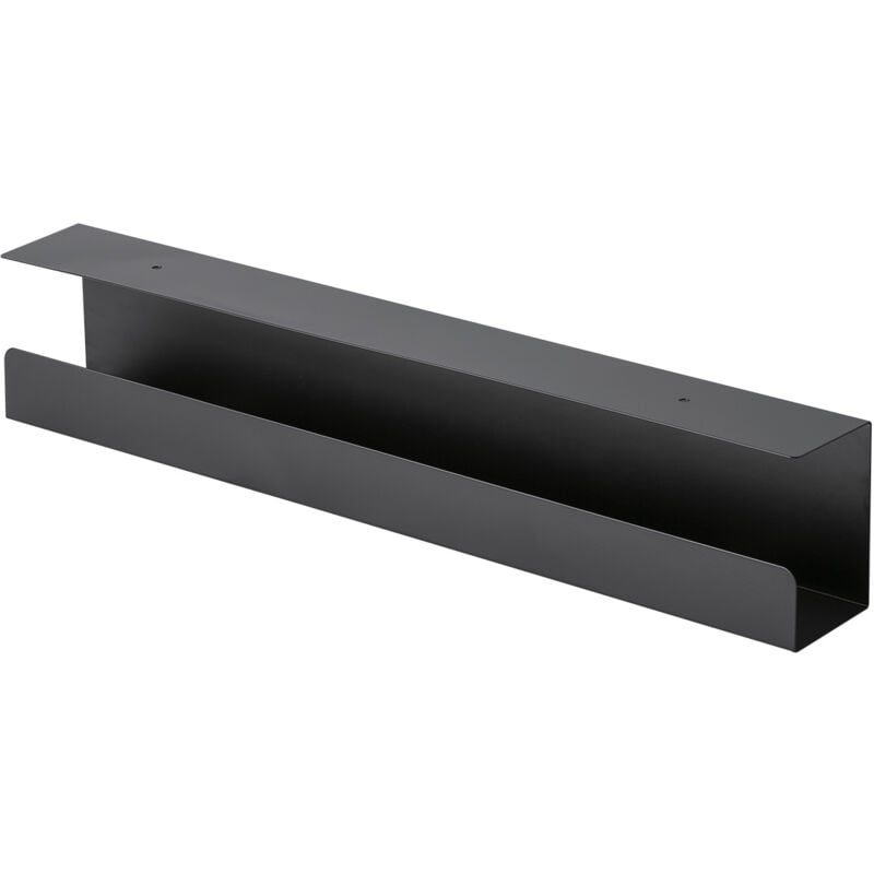 Kimex - Goulotte passe-câbles horizontale de bureau, 60 cm, Noir