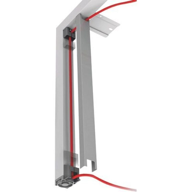 Sans Marque - Goulotte passe-câbles verticale h 58 cm - Team line - aluminium - Maxiburo