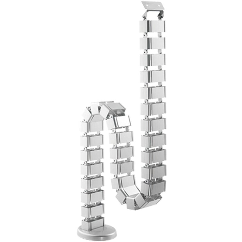 Kimex - Goulotte passe-câbles verticale articulée, Longueur 130cm, Gris