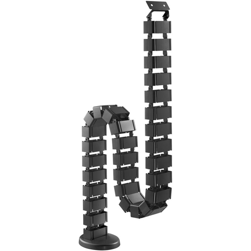 Kimex - Goulotte passe-câbles verticale articulée, Longueur 130cm, Noir