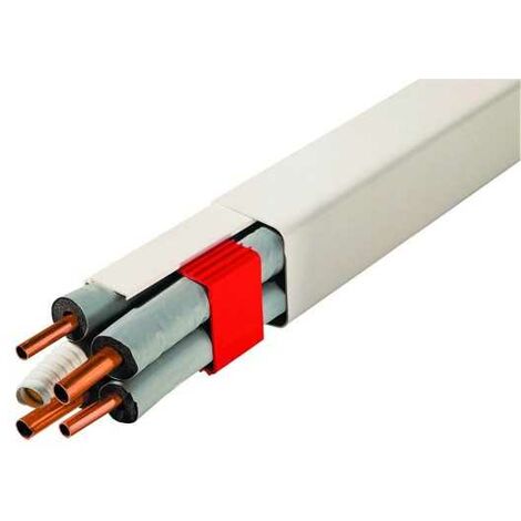 Goulotte plastique rigide 2 m – Largeur 80 mm – Hauteur 60 mm – Blanc crème RAL 9001 – Installation intérieure et extérieure – Besoin D'Habitat