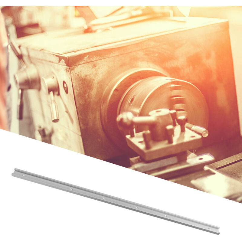 Rapanda - Goulotte, poignée de poussée universelle, rainure en t, support (goulotte de 1 mètre, avec vis en acier inoxydable, une pièce)