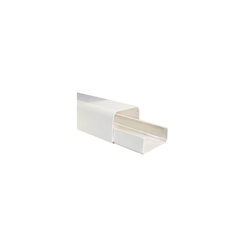 Goulotte pvc 125X75 Clipsage base Longueur 2,00ml - blanc