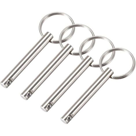 Goupille à Dégagement Rapide Libération Bille 6mm x 50mm Marin Matériel pour Bateau Bimini Top Pont Charnière 4Pcs