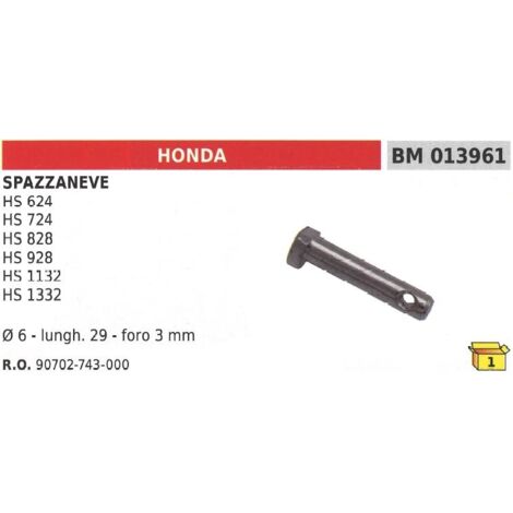 Goupille de sécurité Ø 6mm L 29mm trou 3mm chasse-neige HONDA HS 624 HS 724