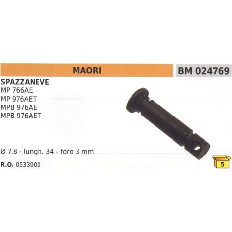 Goupille de sécurité Ø 7.8mm L. 34mm Ø trou 3mm chasse-neige MAORI MP 766AE