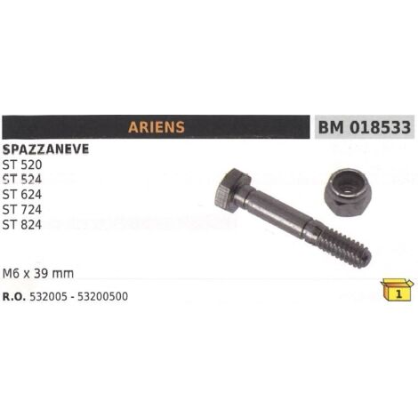 Goupille de sécurité M6x39mm chasse-neige ARIENS ST 520 - 524D 724D 826D