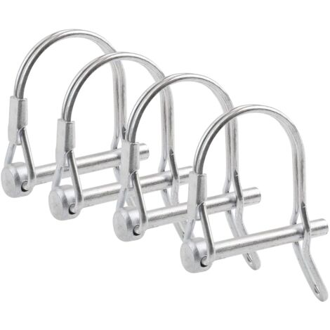 Goupille de verrouillage, 4PCS 5  40mm goupilles de verrouillage en acier au carbone, Goupille de verrouillage de remorque Goupilles de retenue Fixations pour voie Ferme