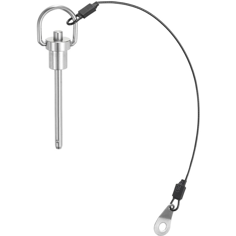 Goupilles à Verrouillage à Bille Avec Poignée à Bouton, Diamètre de La Goupille de 6 mm, Longueur D'Utilisation de 50 mm Avec Câble de Sécurité, en