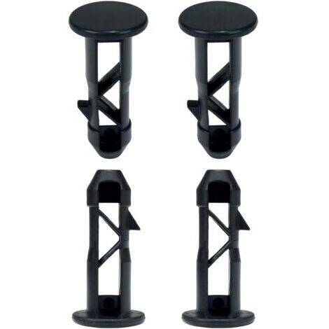 Goupilles de Charnière en Plastique, 4 PCS, Noir, Contemporaine, Plastique, Brute, Montage en Surface, Accessoires Pour Poubelles À Roulettes