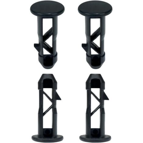 Goupilles de Charnière en Plastique, 4 PCS, Noir, Contemporaine, Plastique, Brute, Montage en Surface, Accessoires Pour Poubelles À Roulettes